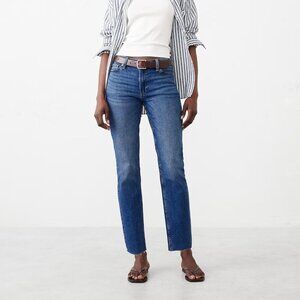 Banana Republic Factory women's Mid-Rise Slim Raw Hem Jeans denim 34 18